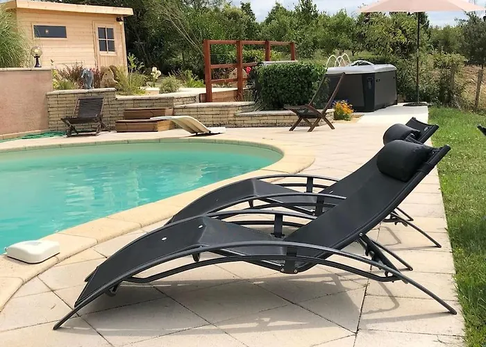 Grande Maison En Pierre De Taille Avec Piscine, Sauna Et Jacuzzi Βίλα Madaillan